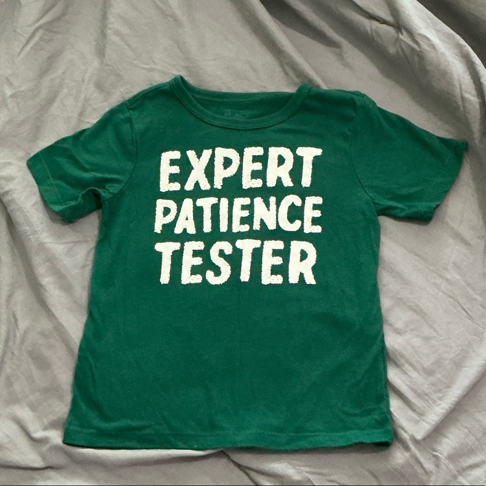 The Children's Place Green 'Expert Patience Tester' Tee